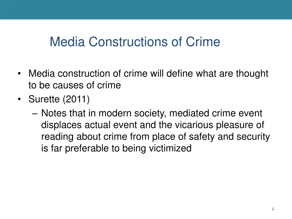 media constructions of crime 1