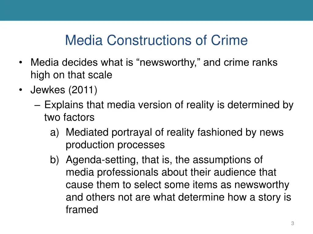 media constructions of crime