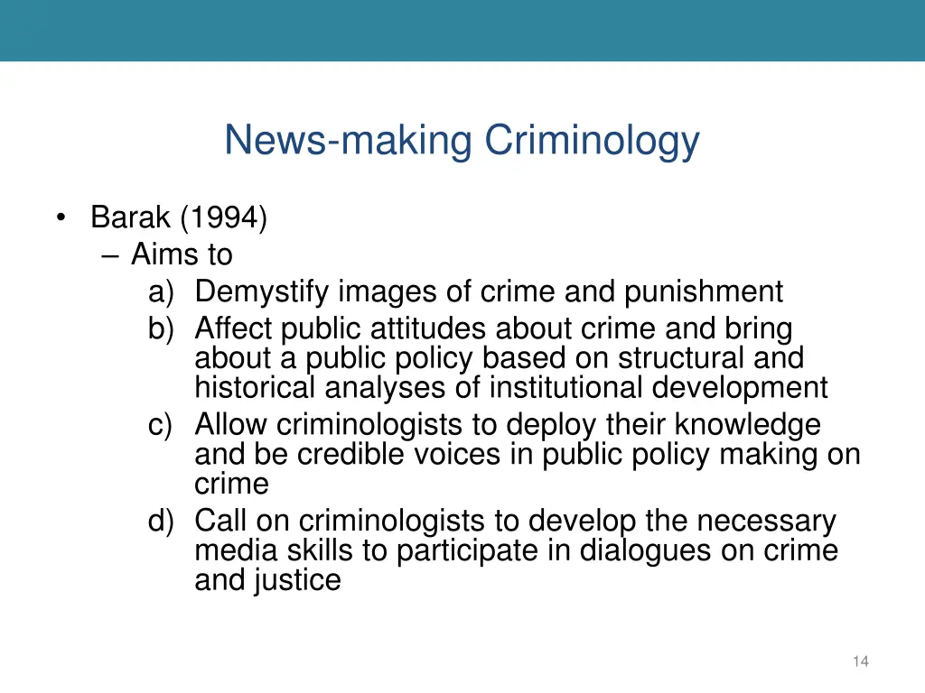 news making criminology