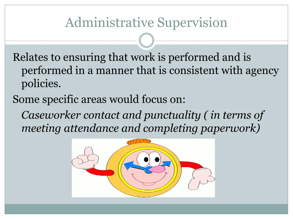 administrative supervision