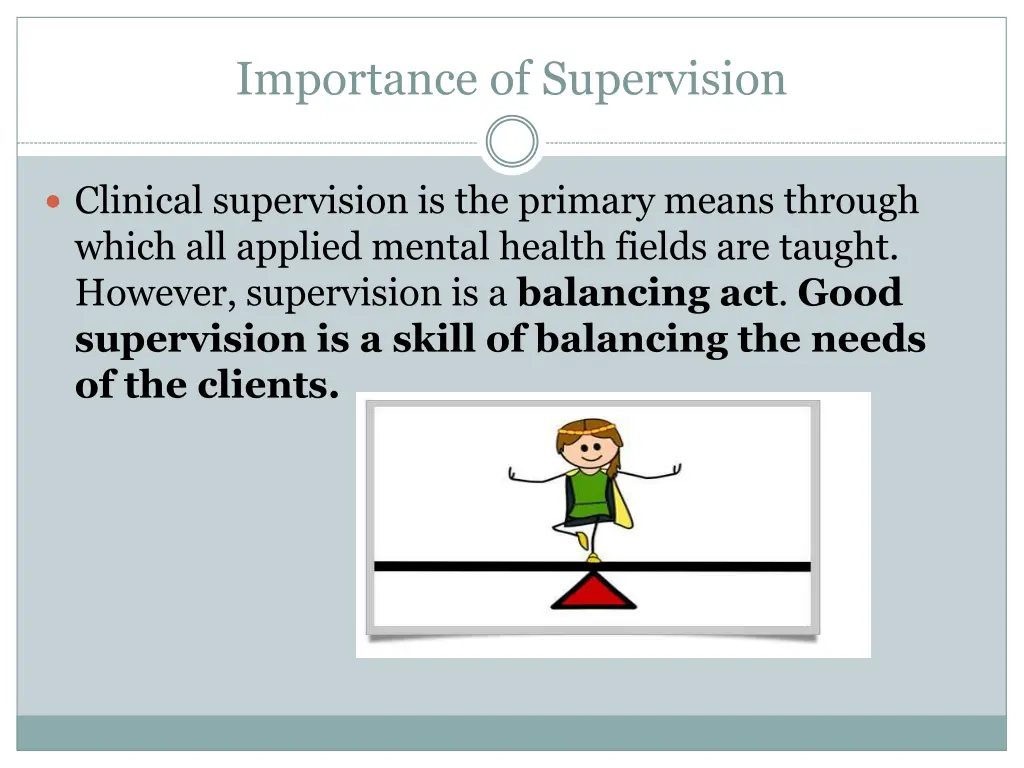 importance of supervision