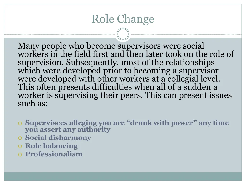 role change