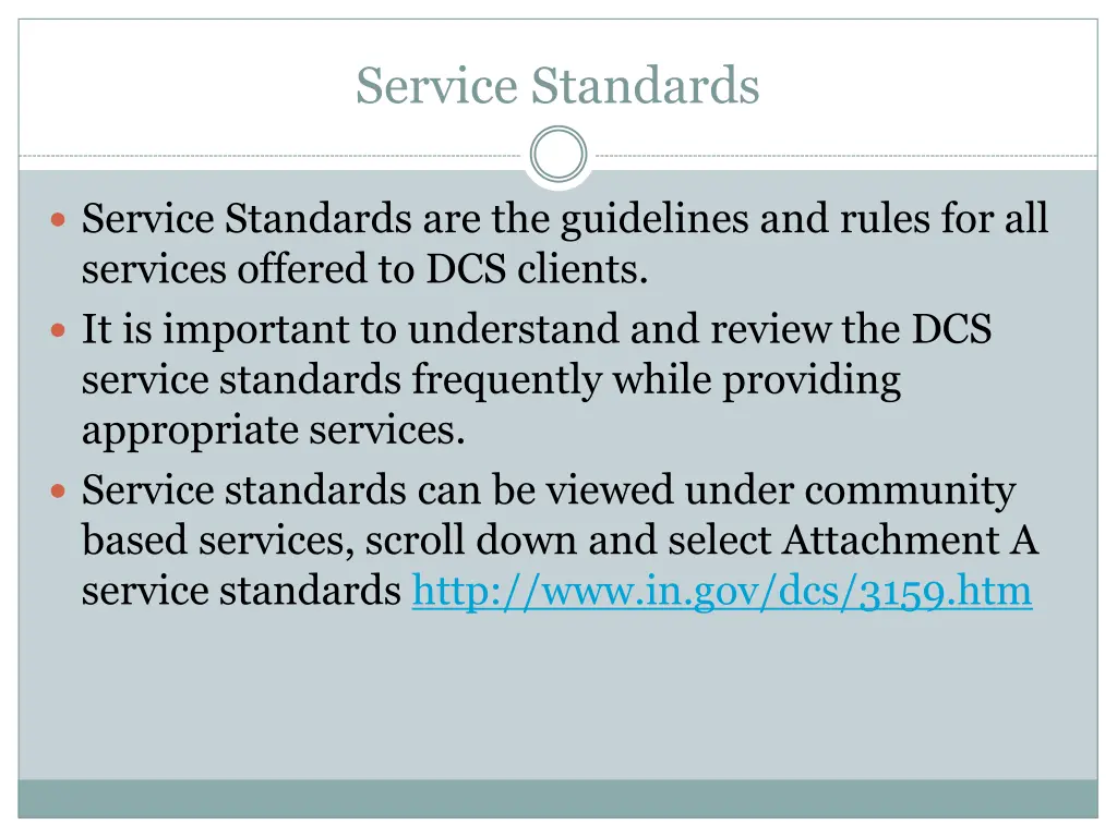 service standards