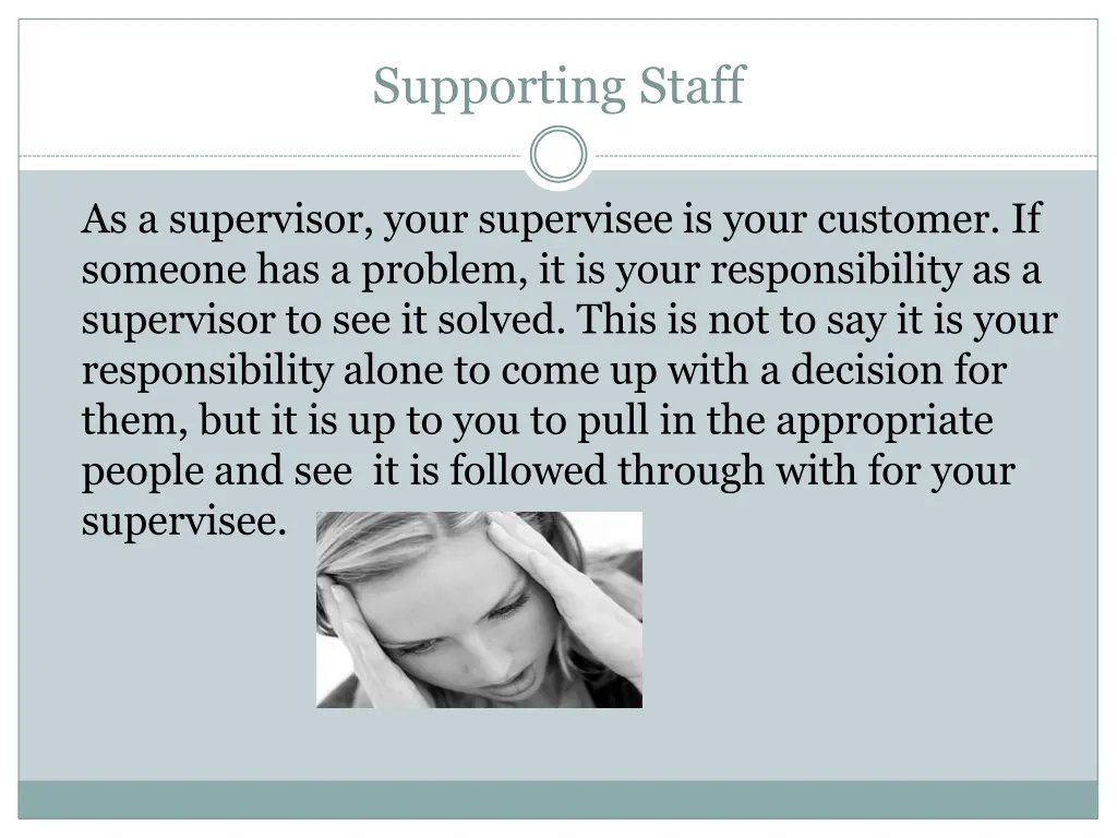 supporting staff