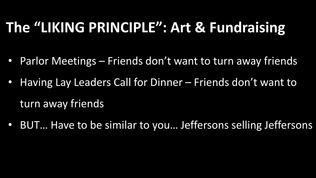 the liking principle art fundraising