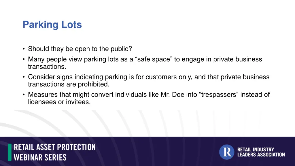 parking lots