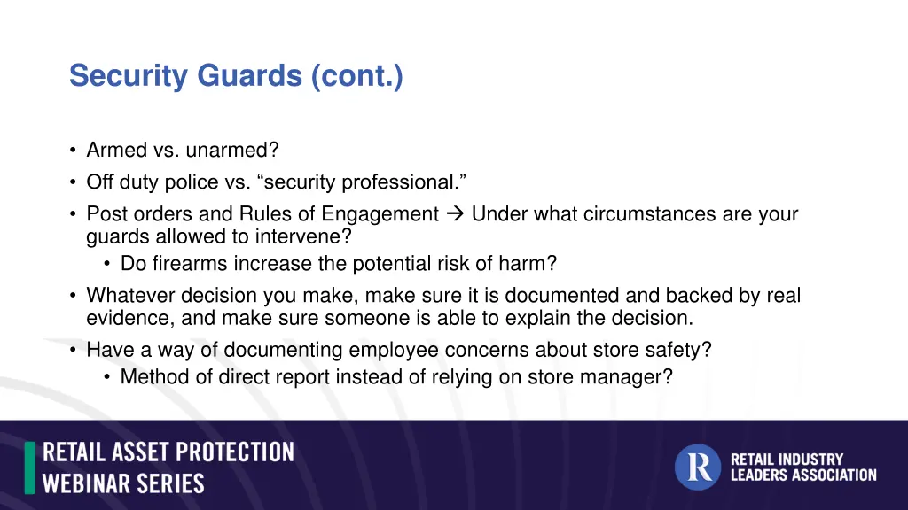 security guards cont