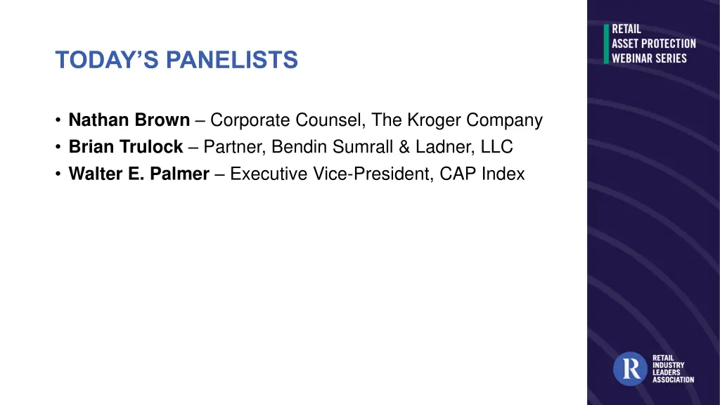 today s panelists
