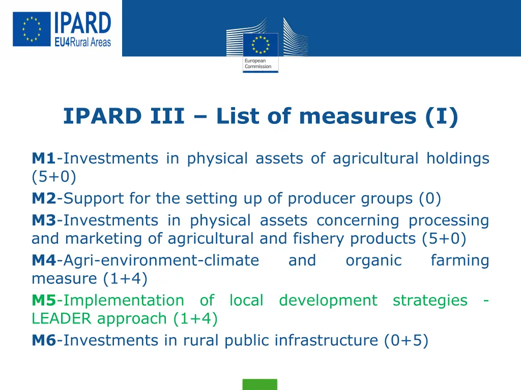 ipard iii list of measures i
