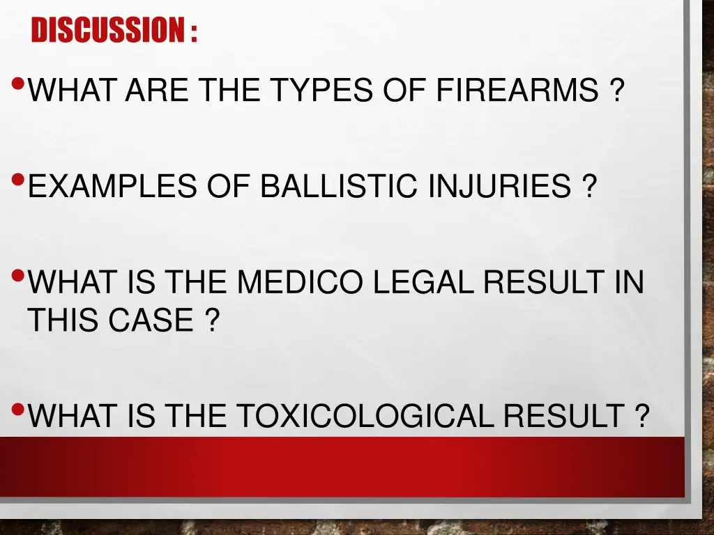 discussion what are the types of firearms