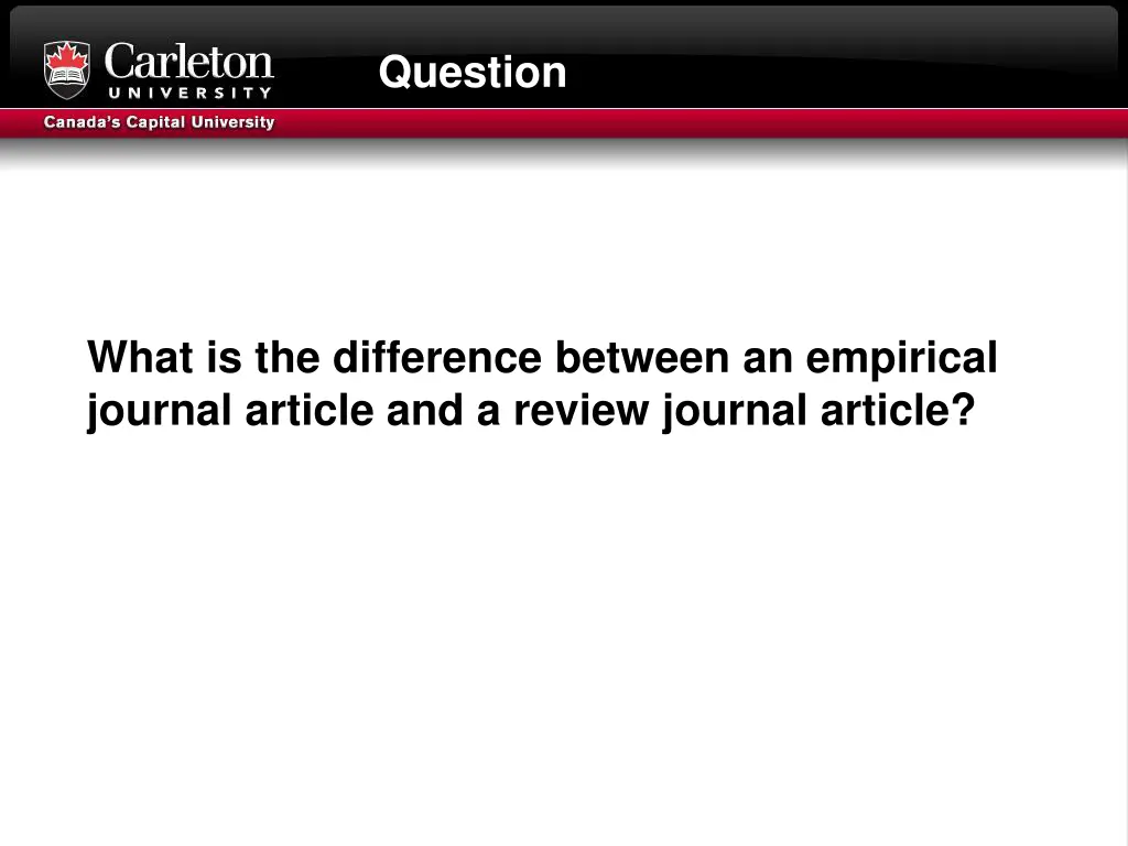 question
