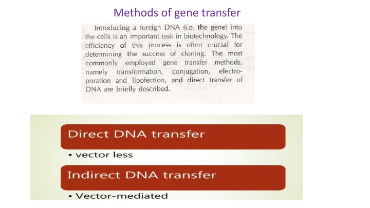 methods of gene transfer