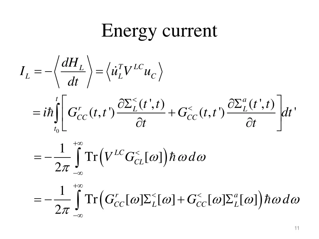 energy current