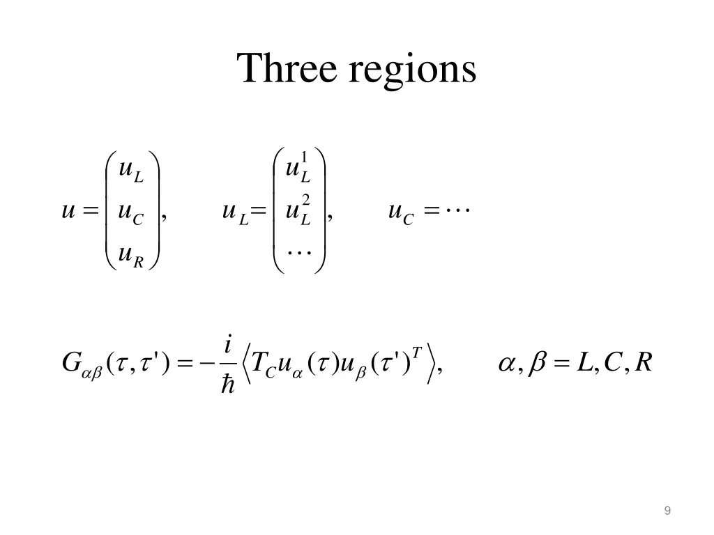 three regions