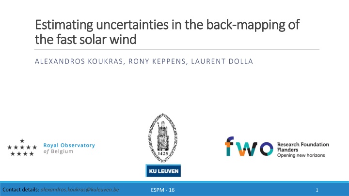 estimating uncertainties in the back estimating