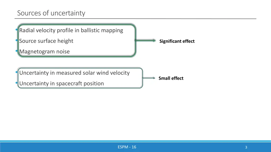 sources of uncertainty