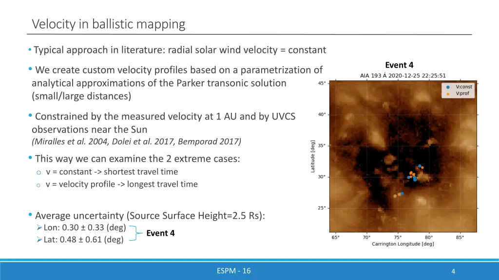 velocity in ballistic mapping