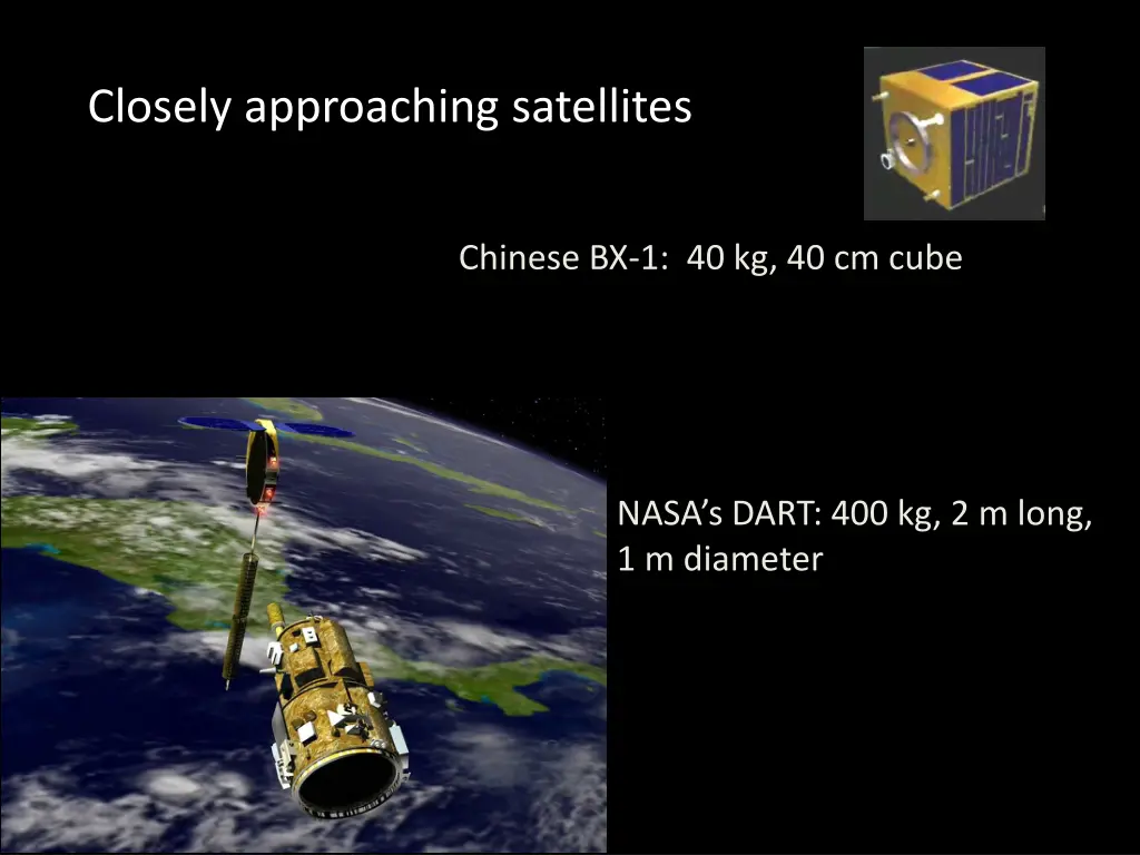 closely approaching satellites