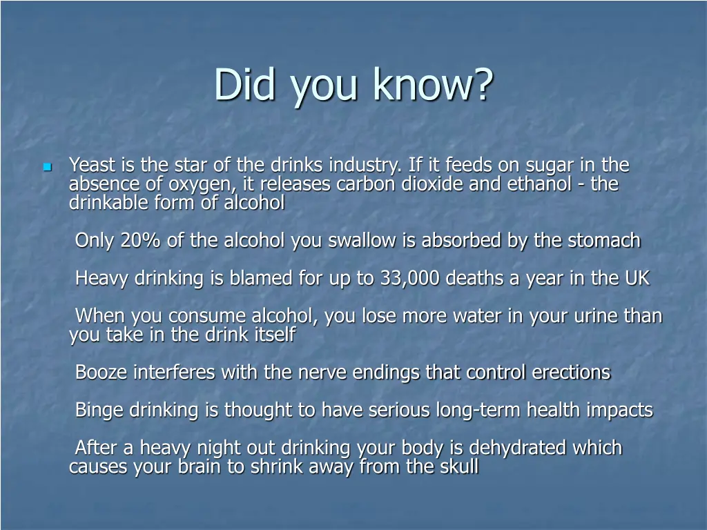 did you know
