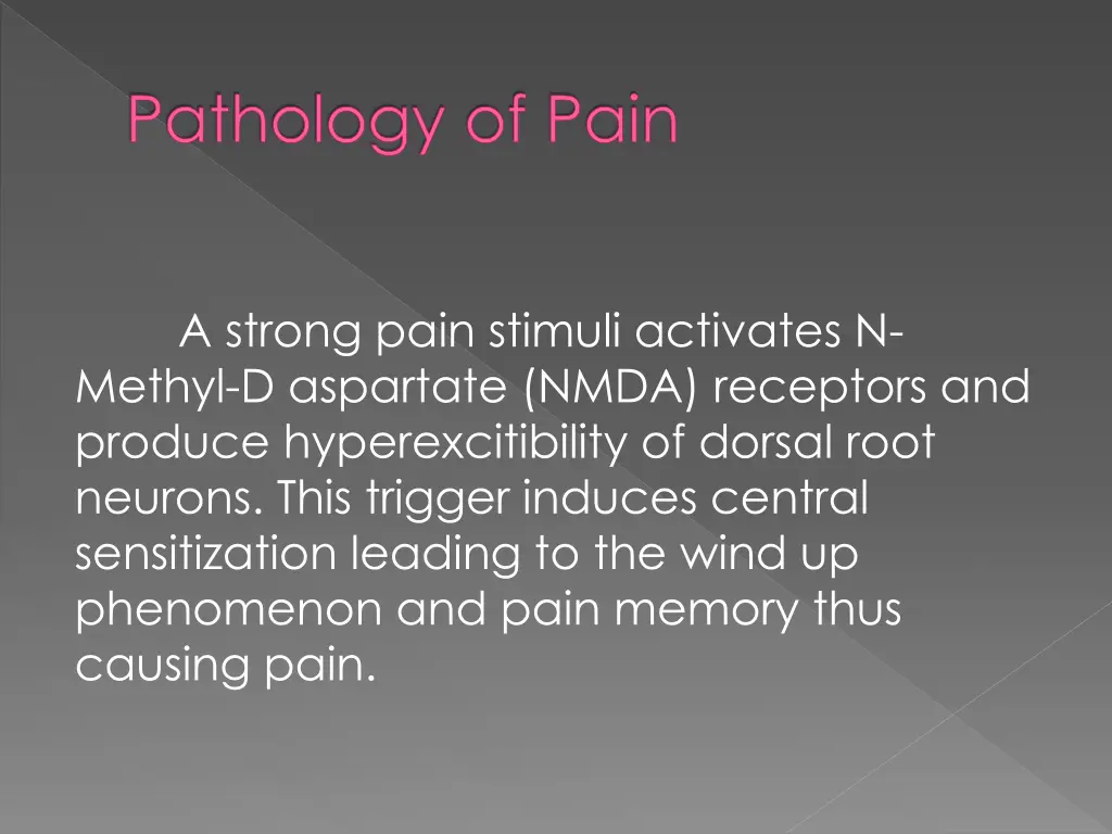 pathology of pain