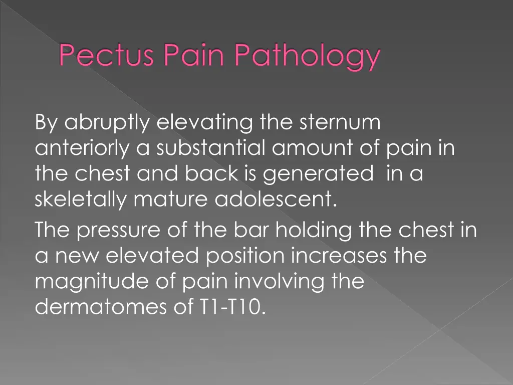 pectus pain pathology