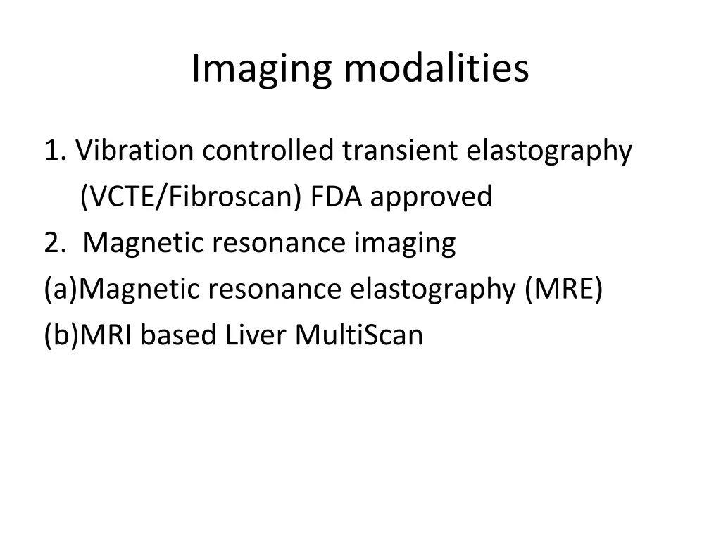 imaging modalities