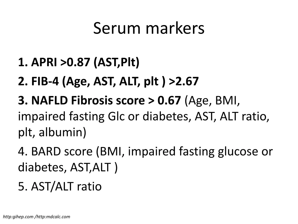 serum markers