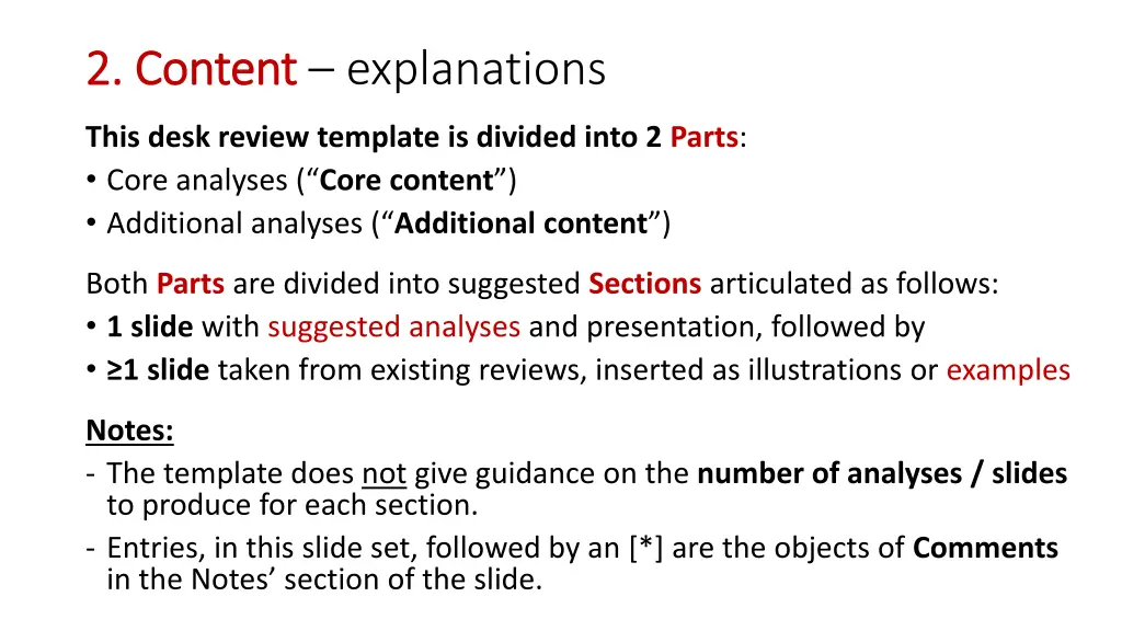 2 content 2 content explanations