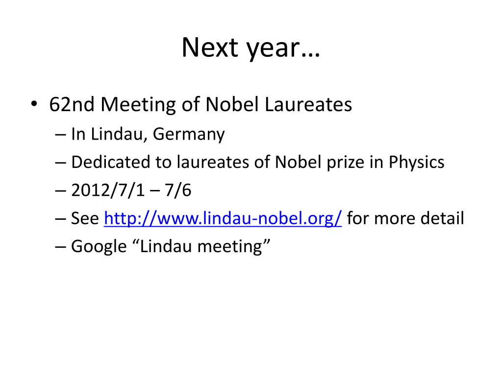 next year