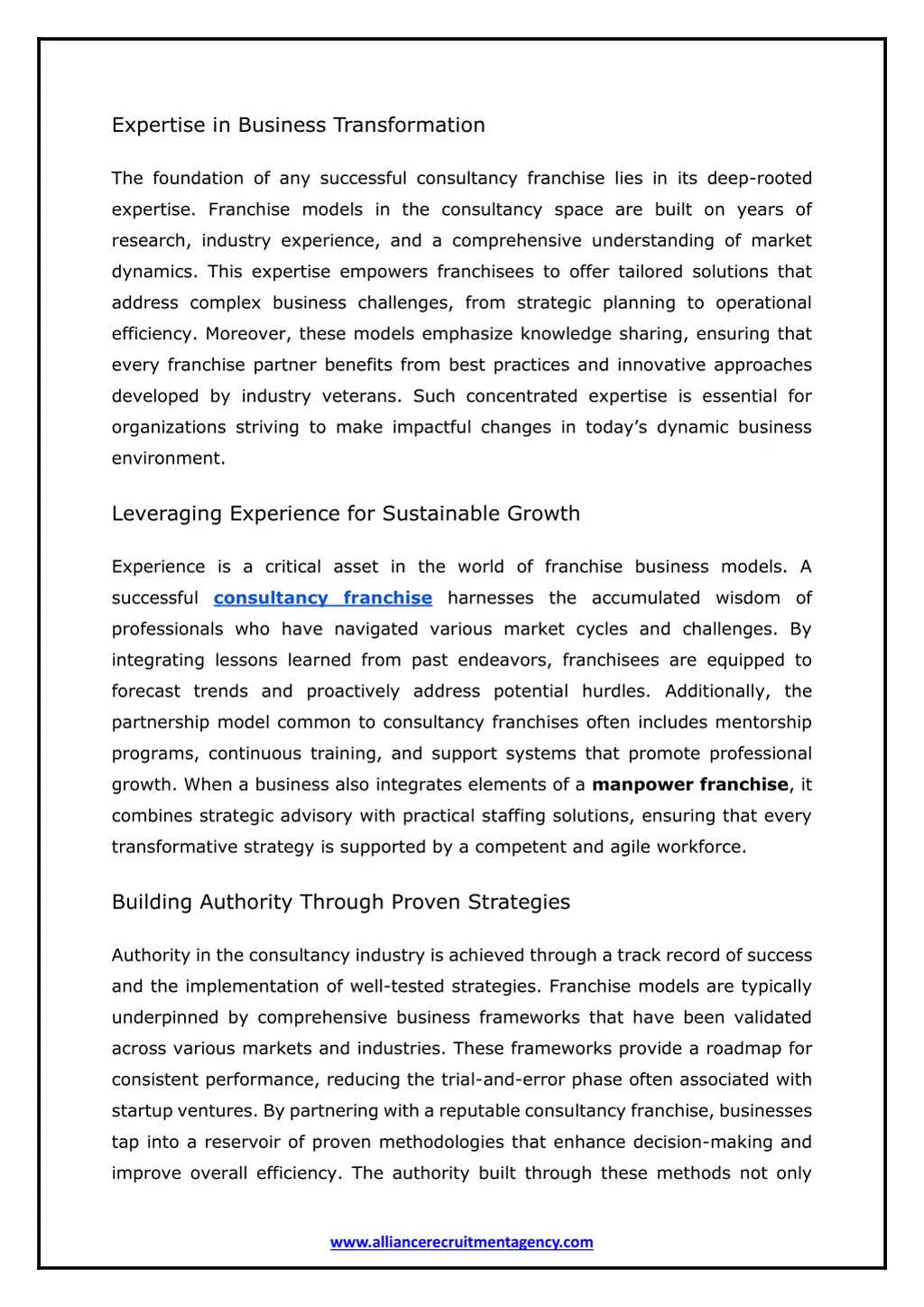 expertise in business transformation