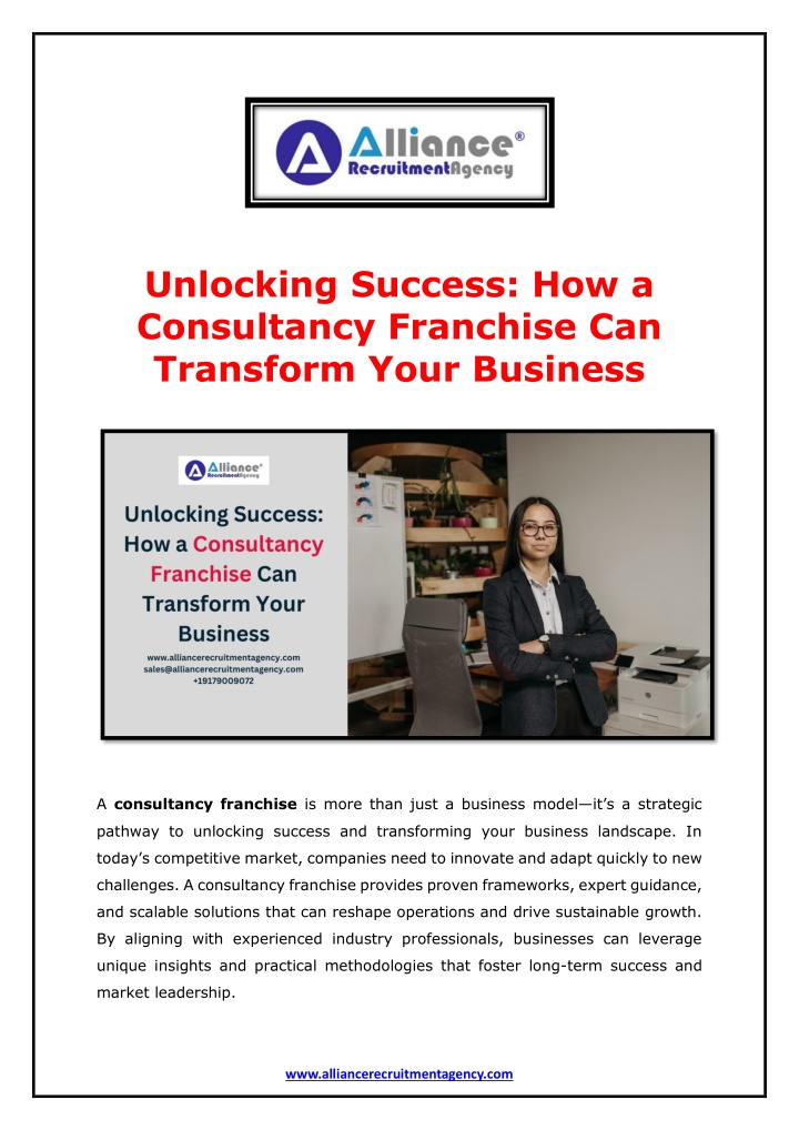 unlocking success how a consultancy franchise