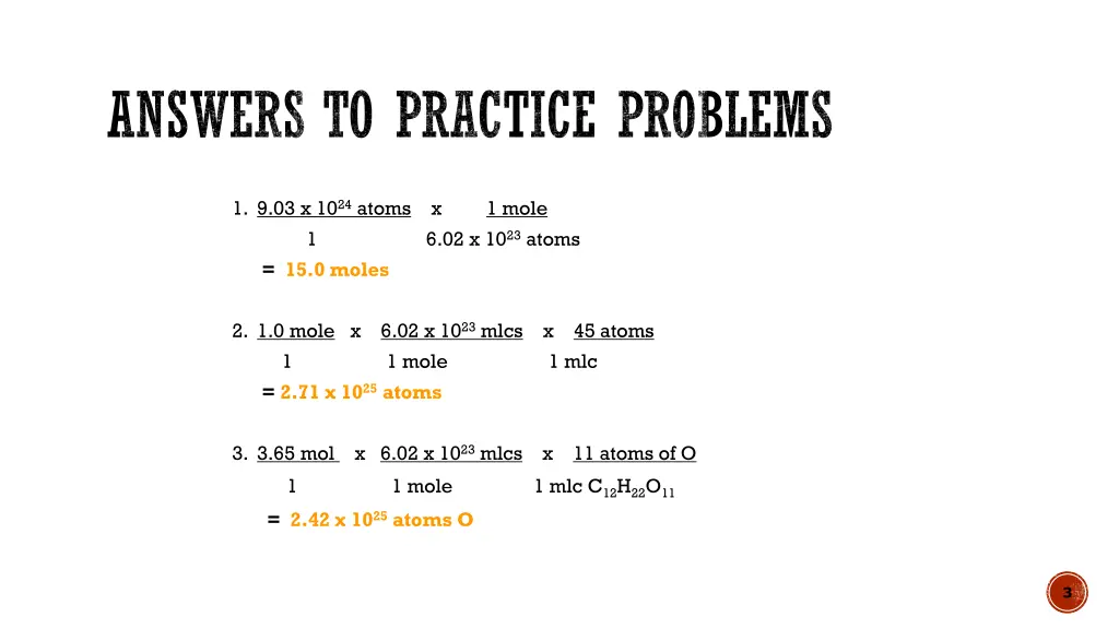 answers to practice problems
