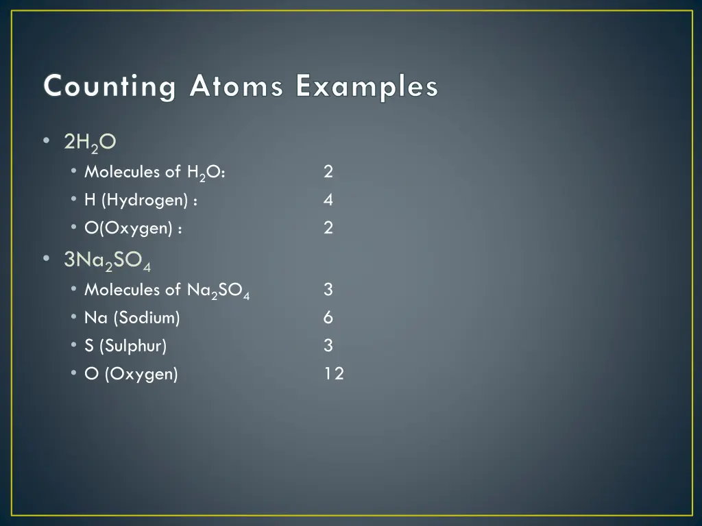 counting atoms examples
