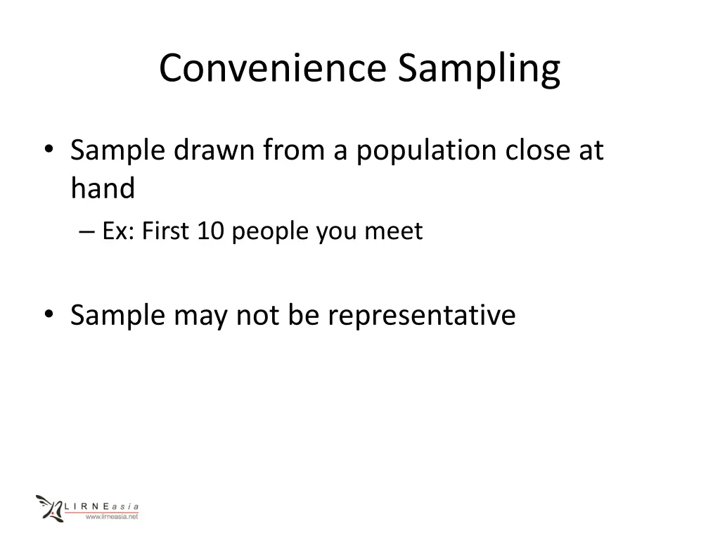 convenience sampling