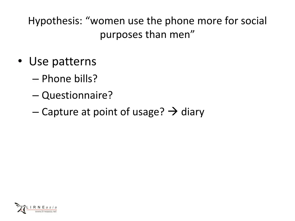 hypothesis women use the phone more for social
