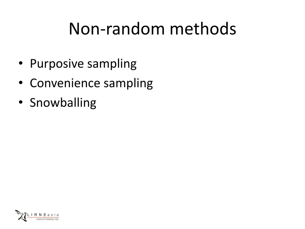 non random methods