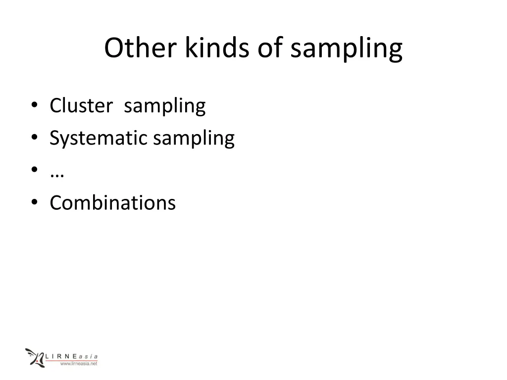 other kinds of sampling