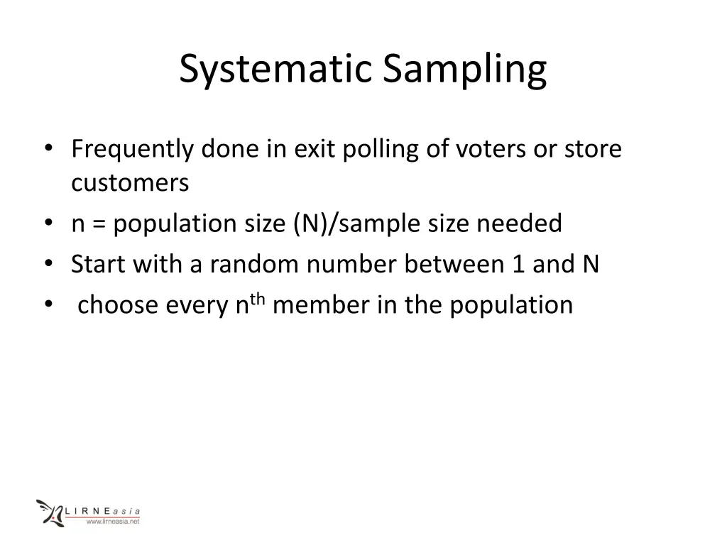 systematic sampling