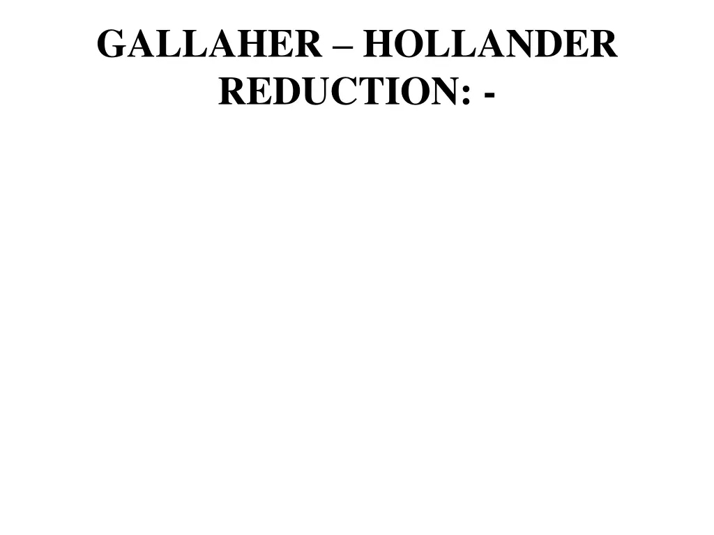 gallaher hollander reduction