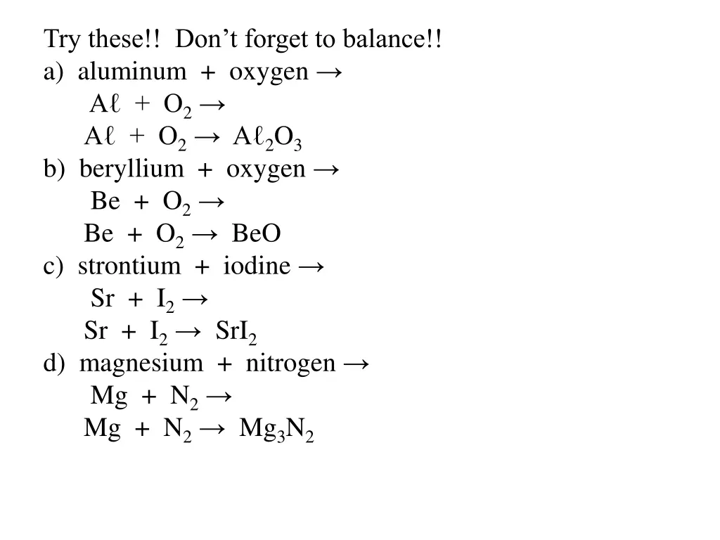 try these don t forget to balance a aluminum