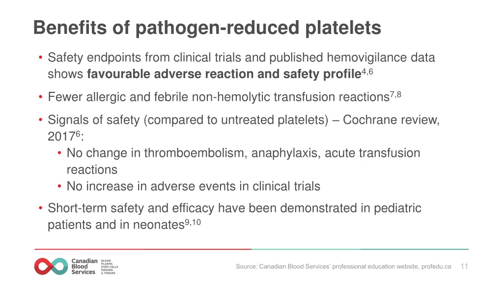 benefits of pathogen reduced platelets 1