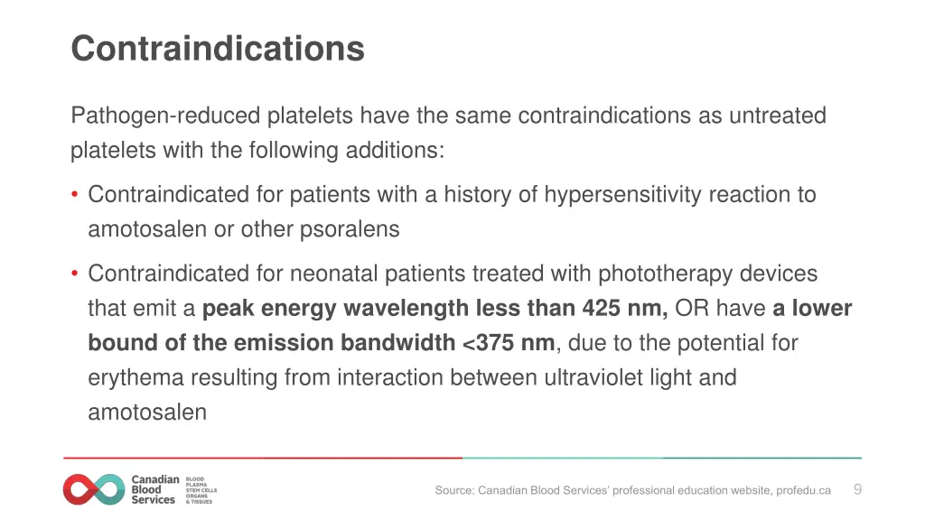 contraindications