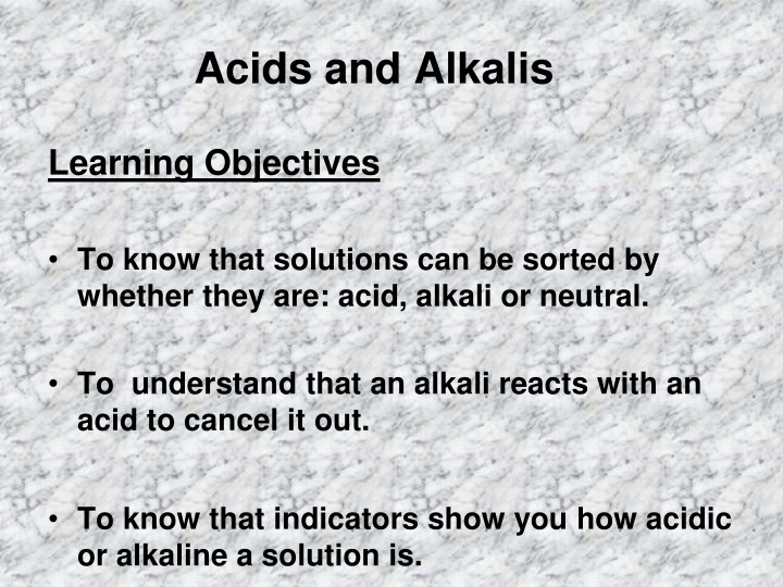 acids and alkalis