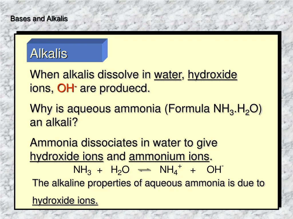 bases and alkalis 1