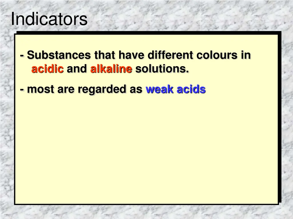 indicators