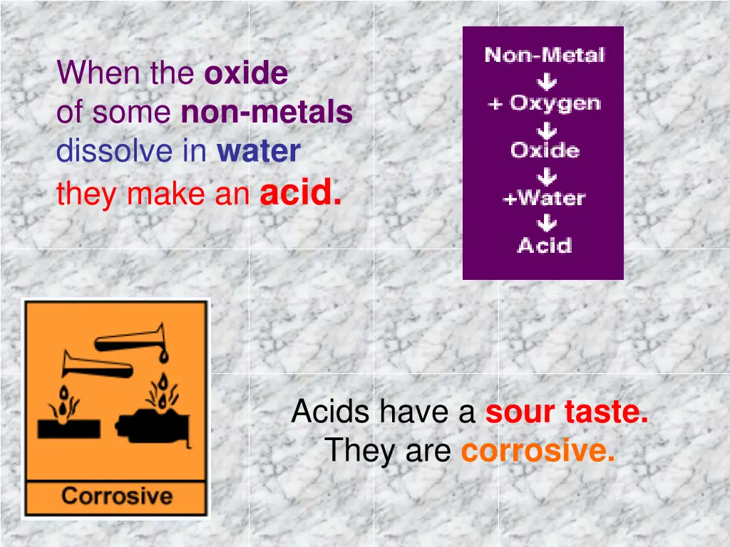 when the oxide of some non metals dissolve
