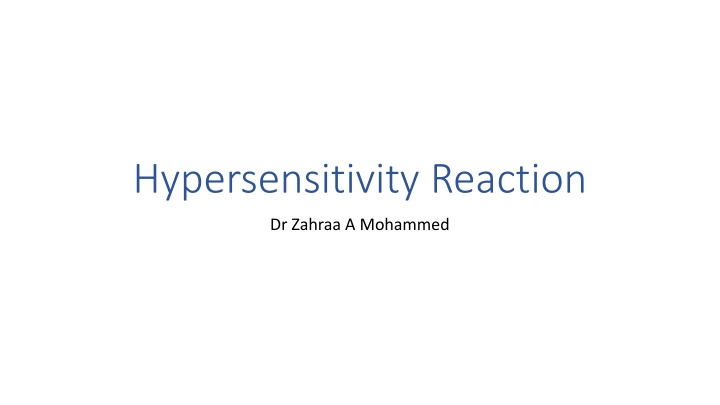 hypersensitivity reaction