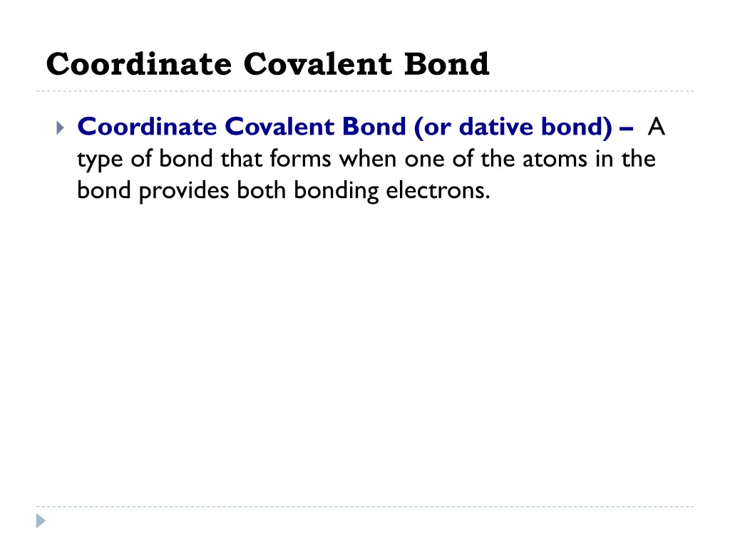 coordinate covalent bond