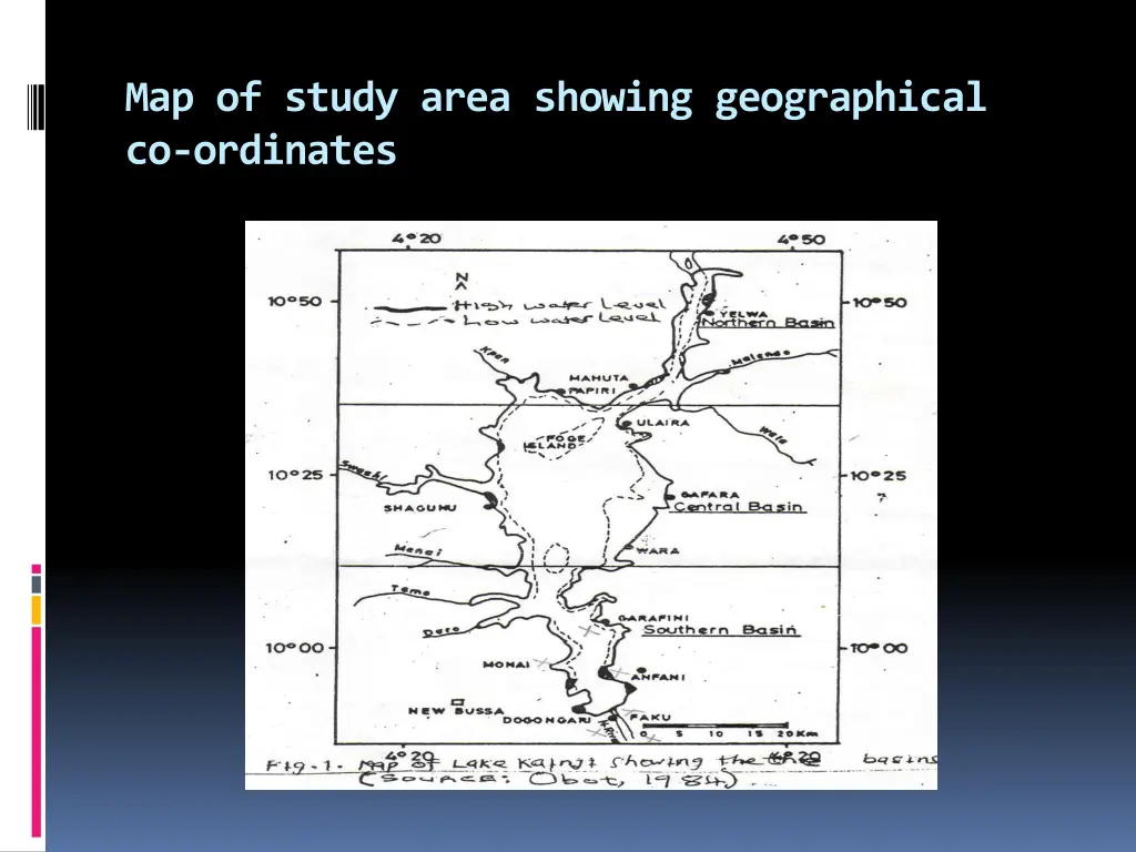 map of study area showing geographical