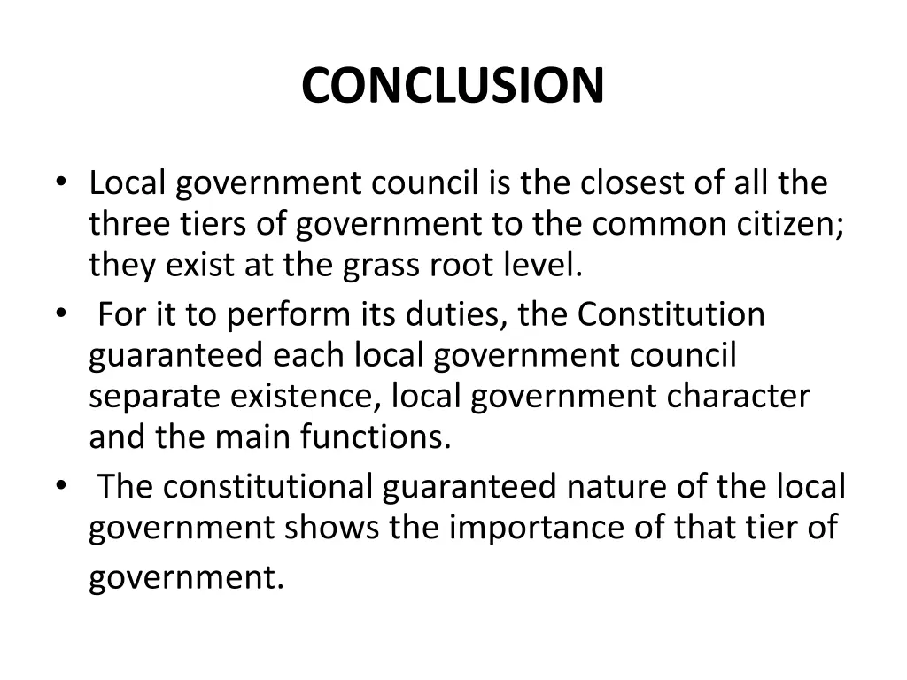 conclusion